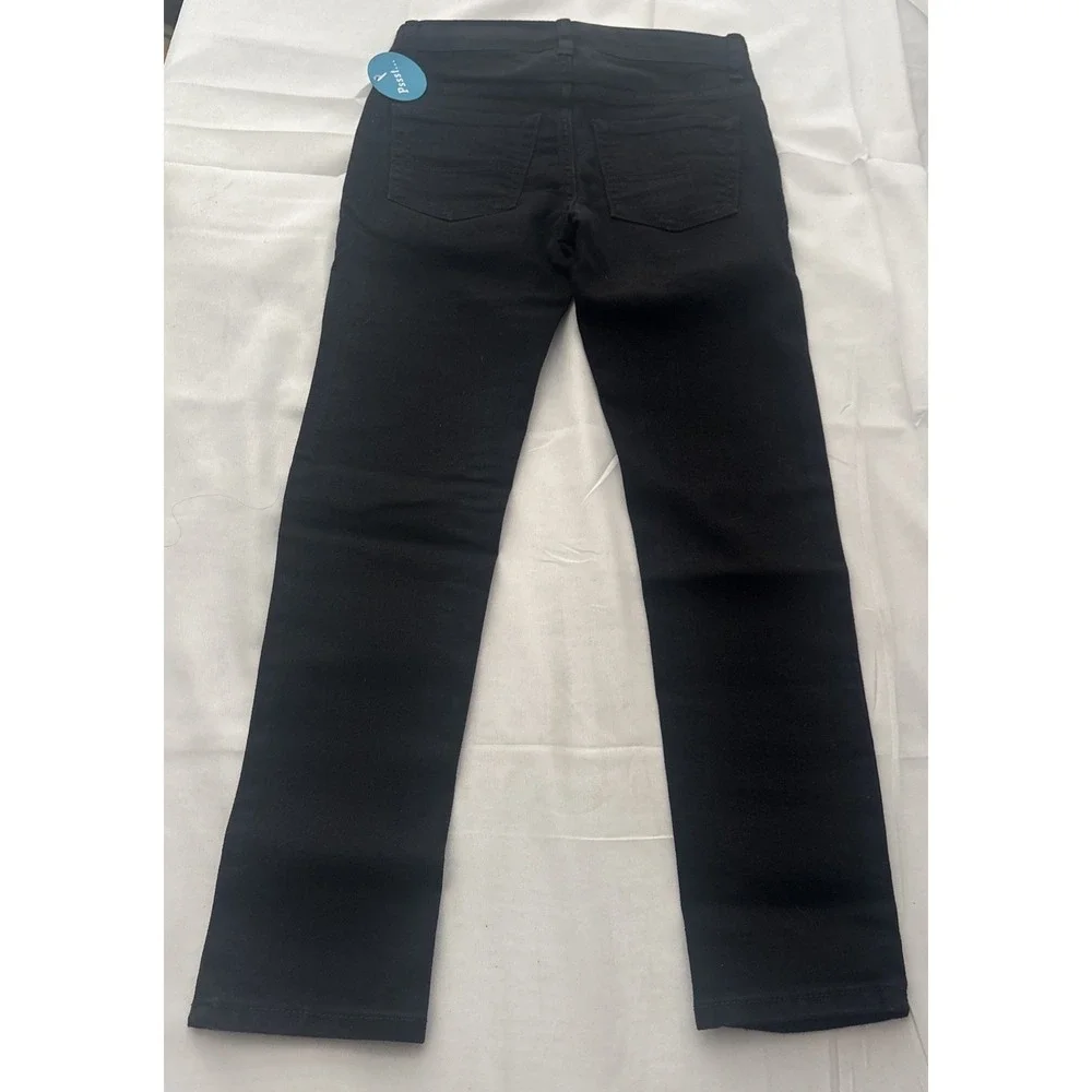NEW NWT Childrens Place Boys Sz 7 Skinny Stretch Black Jeans Adjustable Waist